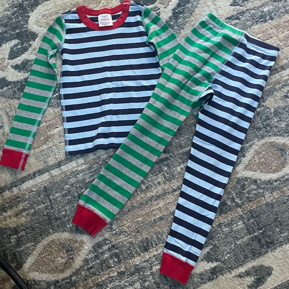 Hanna Andersson long sleeve multi color stripe 100% cotton 120 (6-7)